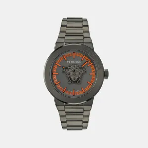 Men's Black Analog Stainless Steel Watch VE7E00723