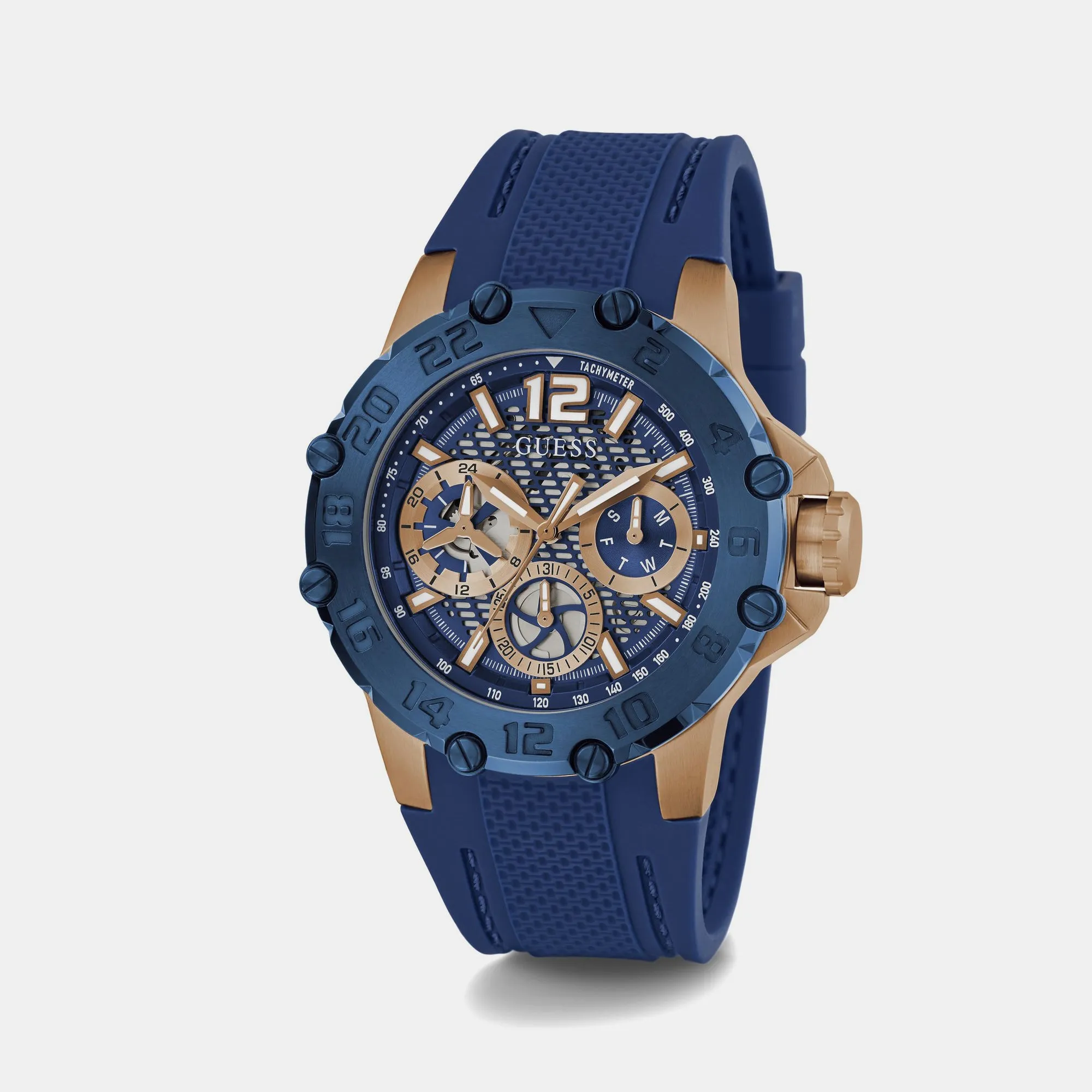 Men's Blue Chronograph Silicon Watch GW0640G3