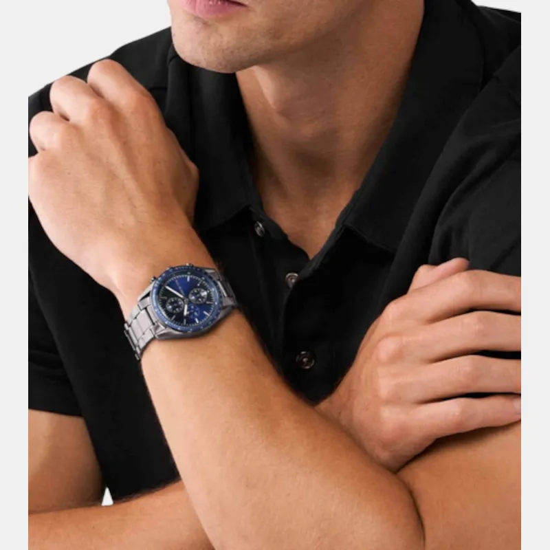 Men's Blue Chronograph Stainless Steel Watch MK9111