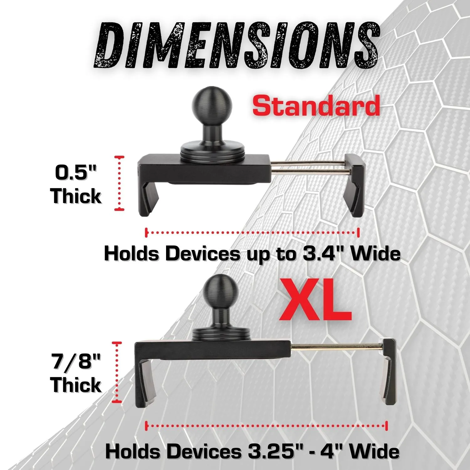 Metal Series 2015-2020 Ford F150 & 2017-2022 F250/F350/450 and 2018-2021 Ford Expedition - Dual 20mm Ball Dash Phone Mount (13th Generation)
