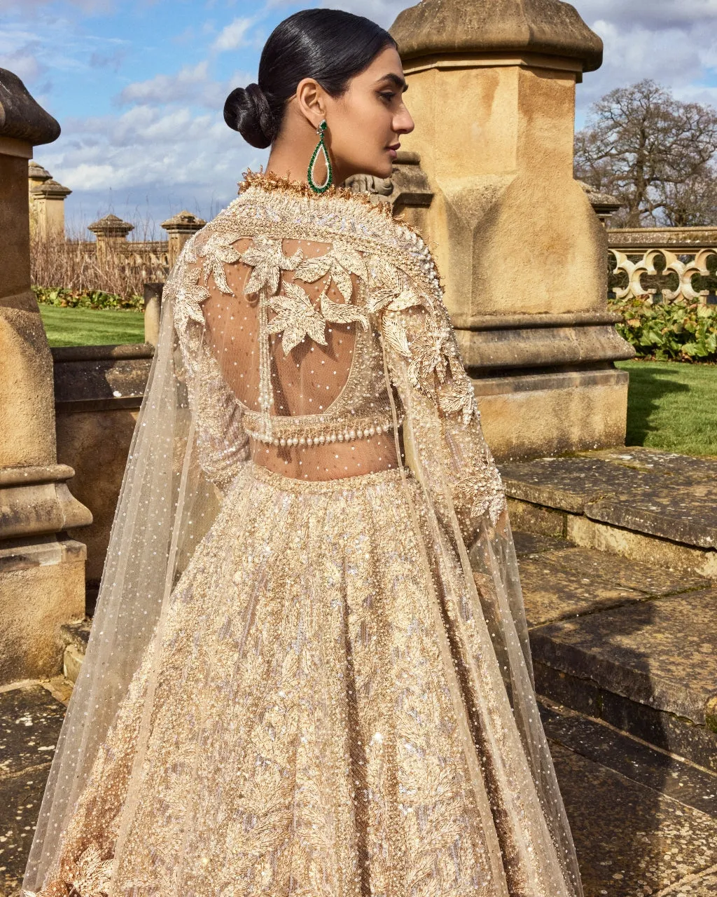Metallic Rose Gold Lehenga Set