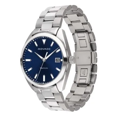 Movado Heritage Series Calendoplan Stainless Steel Mens Watch 3650056