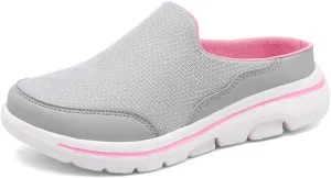 Mules for Women 2025 Breathable Orthopedic Slip On Clogs Comfortable Summer Arch Support Shoes Lightweight Open Back Shoes Comfort Slip-On Walking Mules Sneakers Closed Toe Slippers