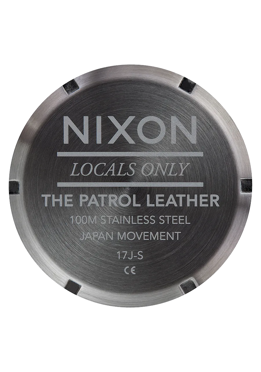Nixon Patrol Leather Watch - Gunmetal Gold