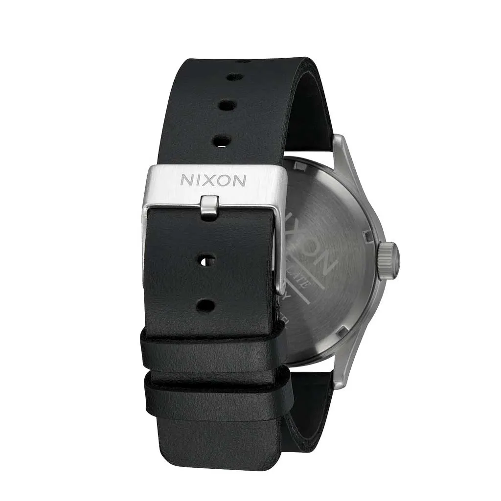Nixon Sentry Leather - All Silver/Black
