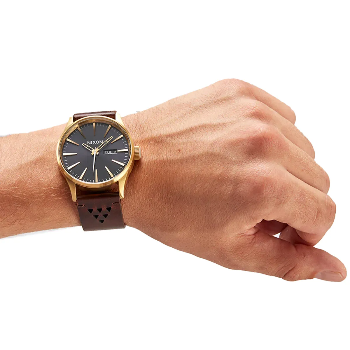 Nixon Sentry Leather Watch