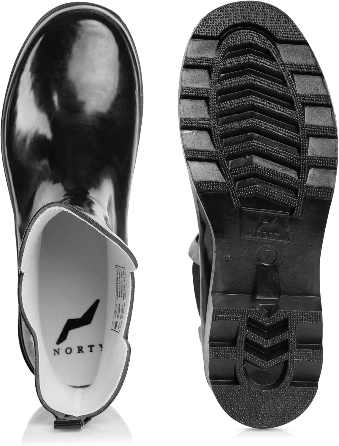 NORTY - Womens Ankle Rain Boots - Ladies Waterproof Winter Spring Garden Boot runs  size large