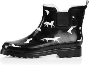 NORTY - Womens Ankle Rain Boots - Ladies Waterproof Winter Spring Garden Boot runs  size large