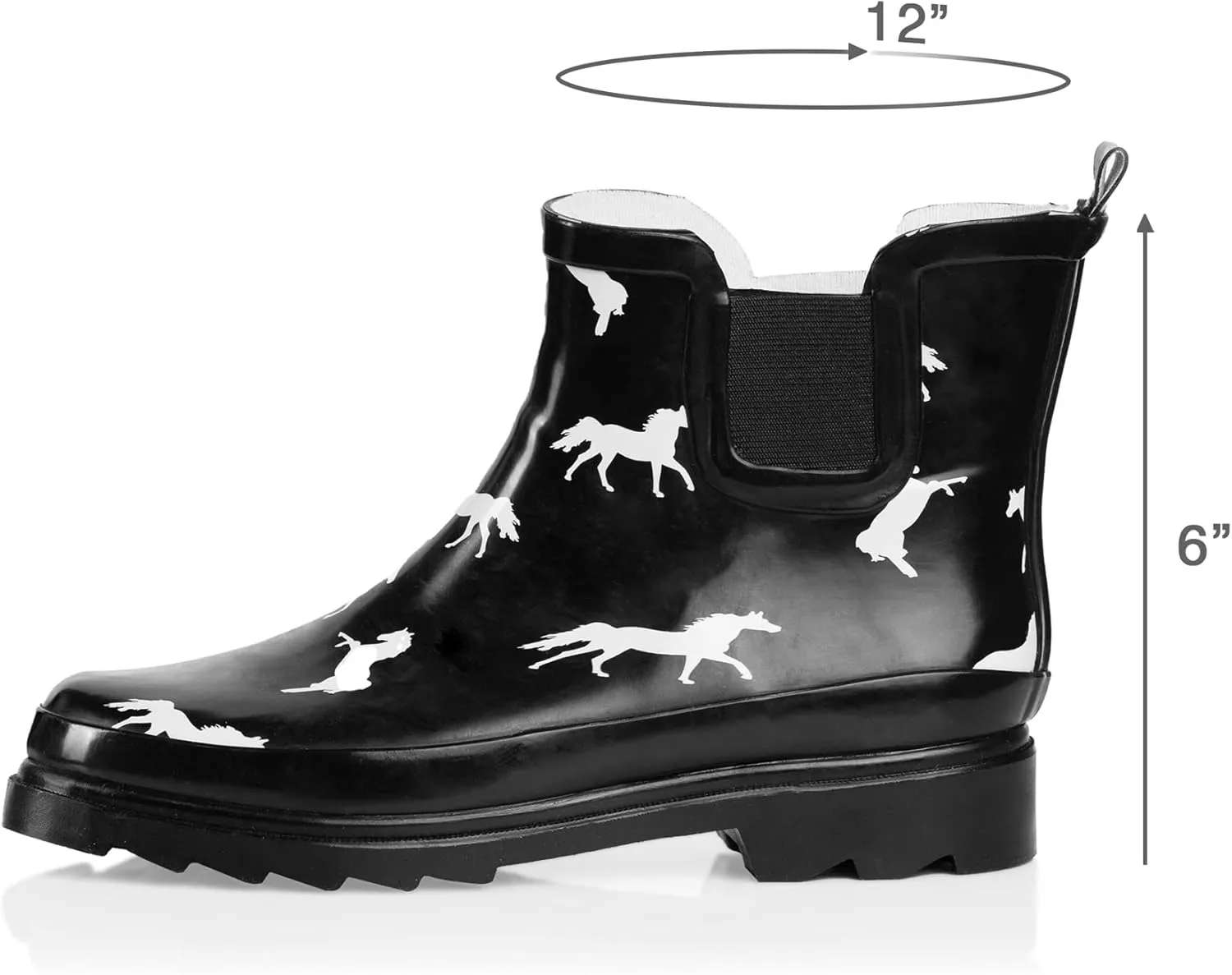 NORTY - Womens Ankle Rain Boots - Ladies Waterproof Winter Spring Garden Boot runs  size large