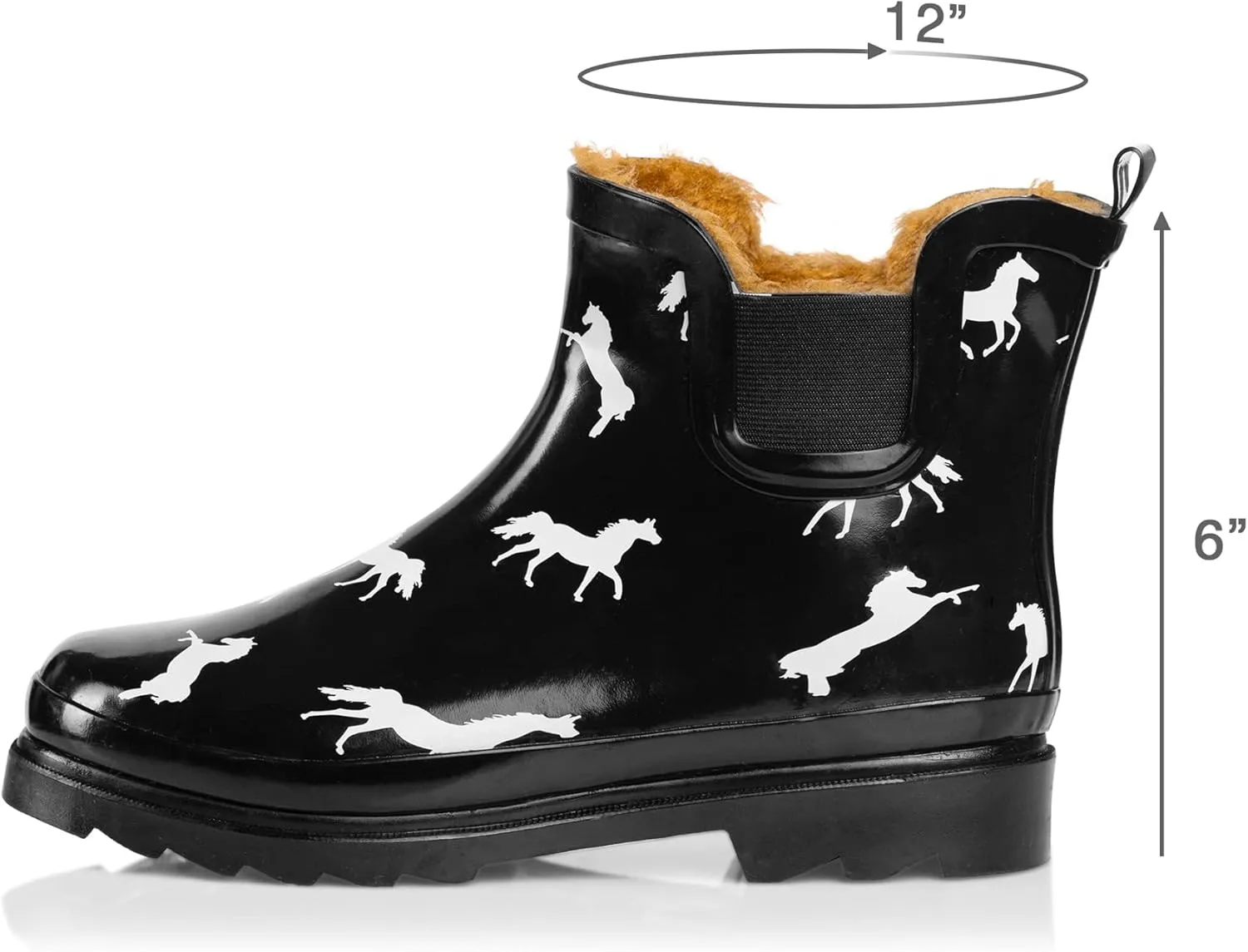 NORTY - Womens Ankle Rain Boots - Ladies Waterproof Winter Spring Garden Boot runs  size large