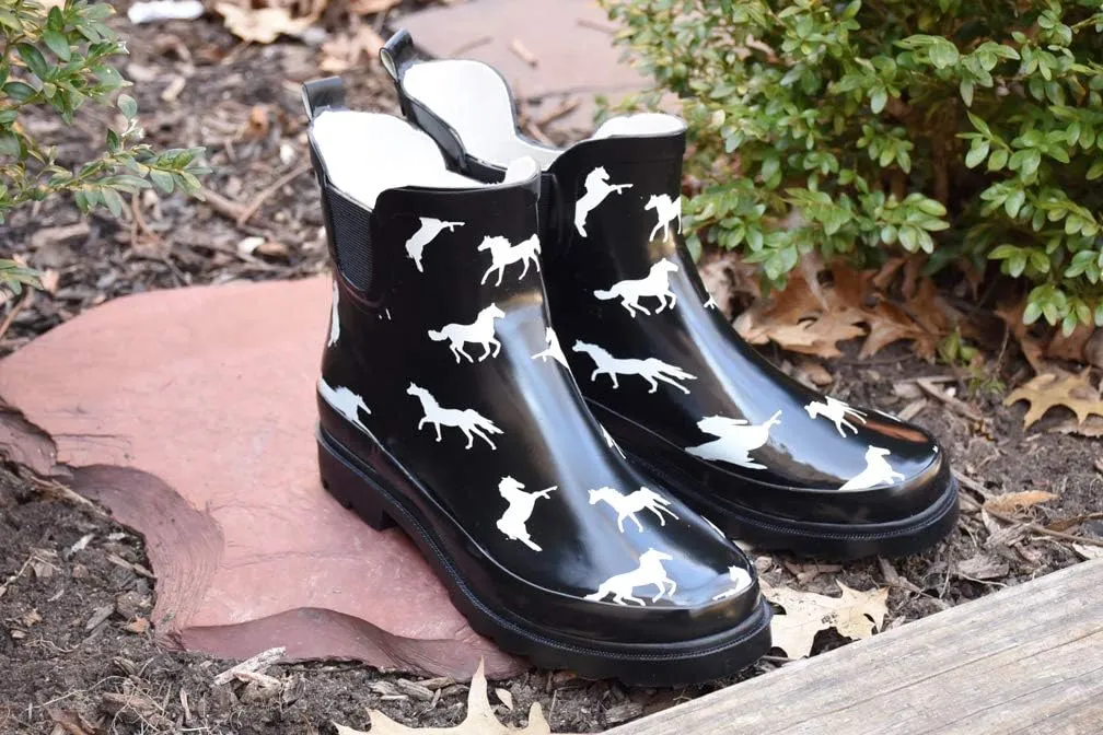 NORTY - Womens Ankle Rain Boots - Ladies Waterproof Winter Spring Garden Boot runs  size large