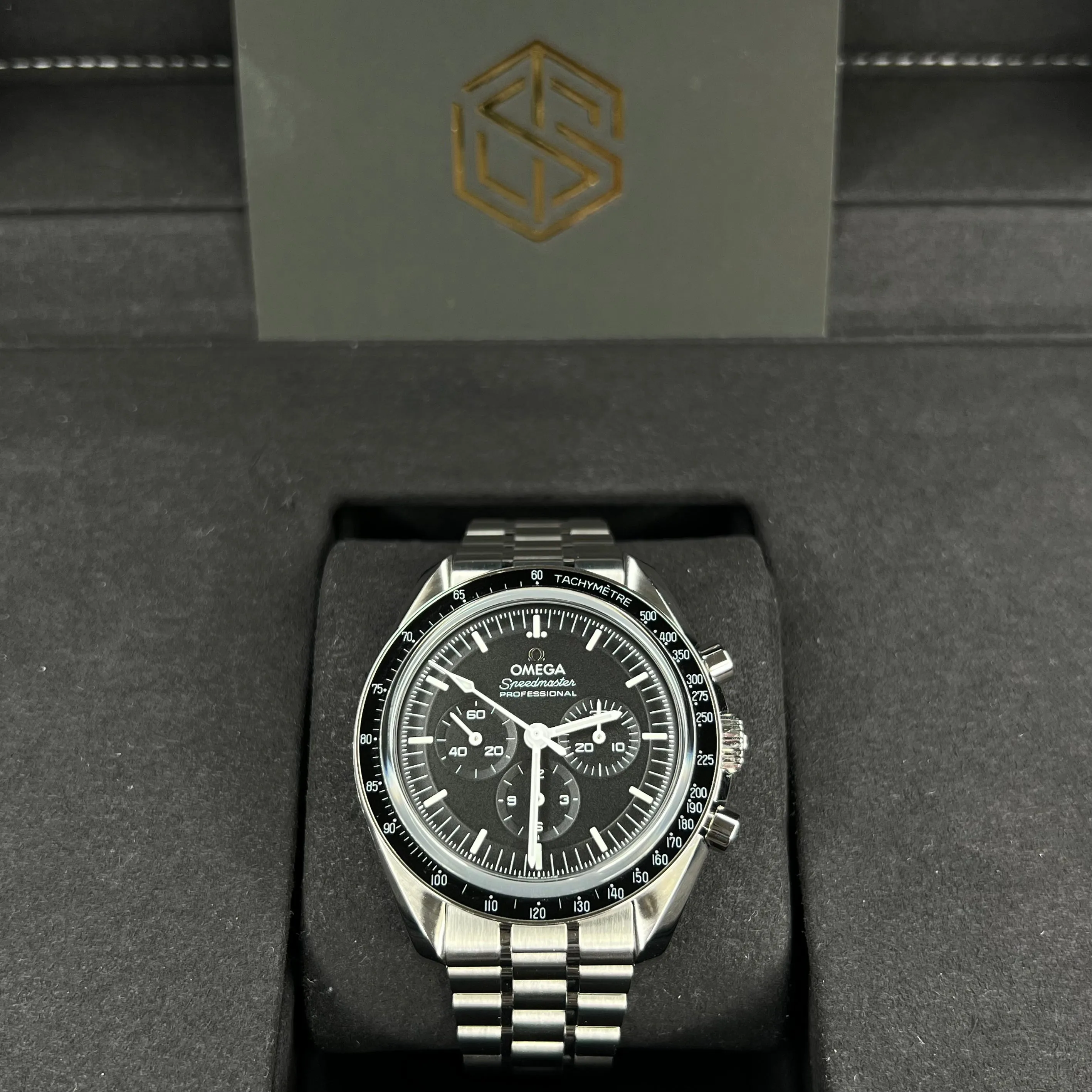 Omega 310.30.42.50.01.002 Moonwatch 'Sapphire Sandwich' 42mm Brand New 2021 Full Set Watch