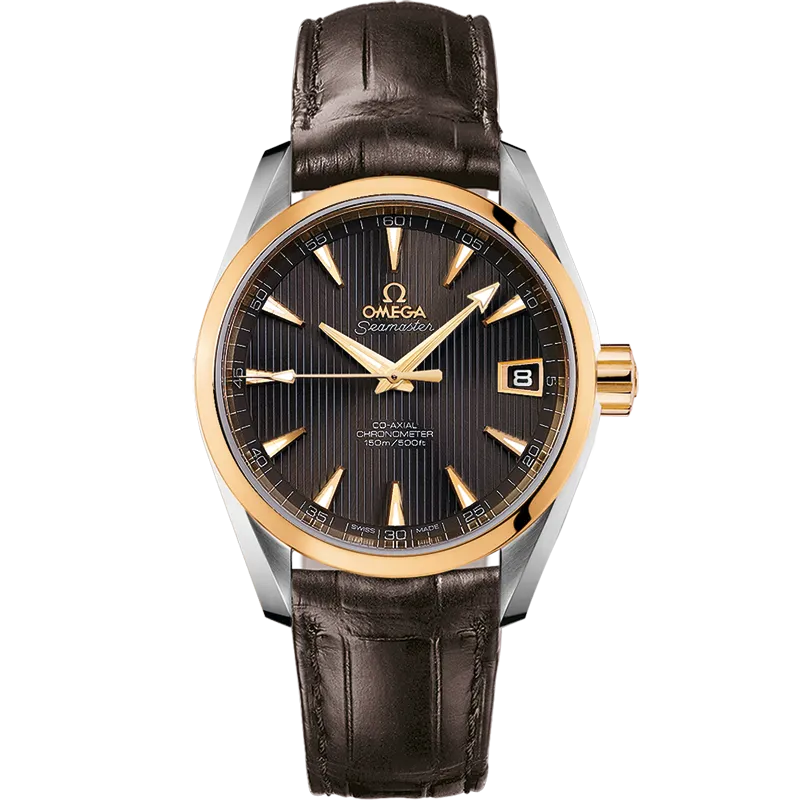 Omega Seamaster Aqua Terra 150M 38.5 mm, steel - yellow gold on leather strap