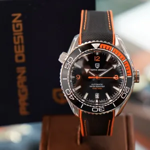 PAGANI DESIGN Automatic Diver Watch Ceramic Bezel ALL S.S. 100M Water Resistant - Brand New!