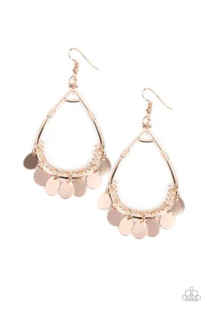 Paparazzi Meet Your Music Maker - Rose Gold Earrings