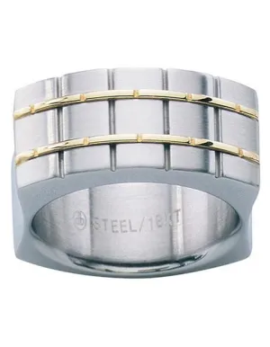 Paris Collection - Stainless Steel and 18k Gold - Ring