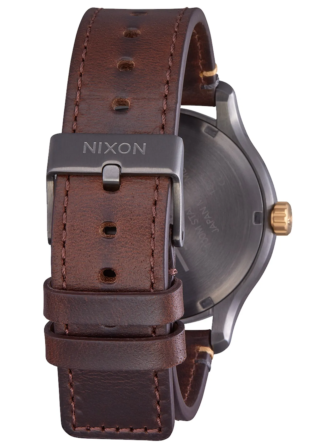 Patrol Leather Gunmetal/Gold Watch