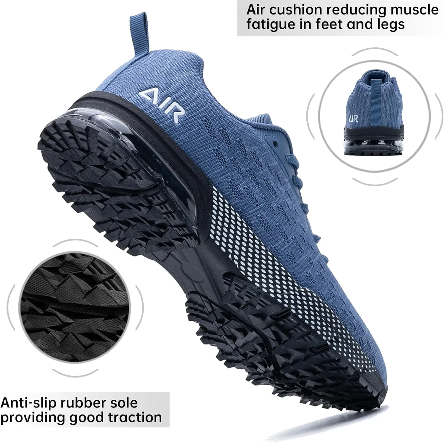 QAUPPE Mens Air Running Shoes Athletic Trail Tennis Sneaker (US7-12.5 D(M)