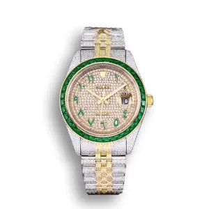 Rolex Datejust 126300 41mm Arabic Dial Full-Diamond Yellow Gold