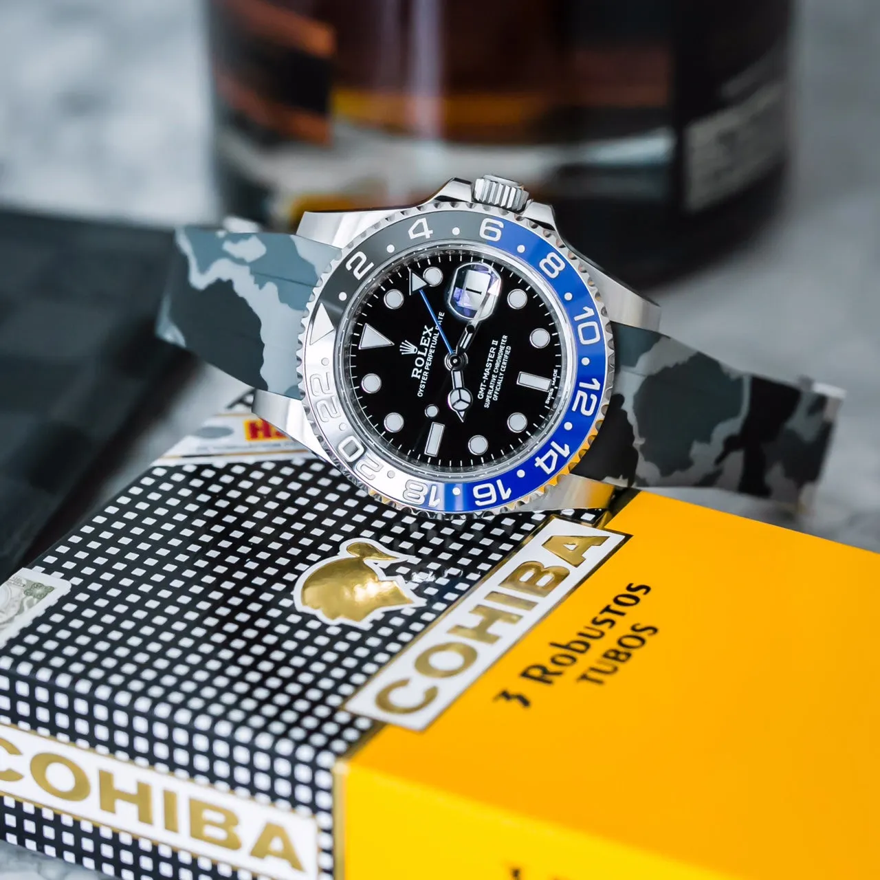 Rolex Snow Camo Rubber Strap