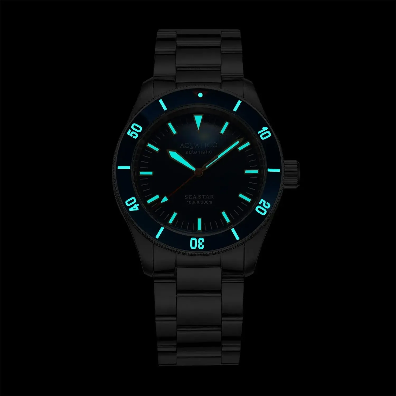 Sea star V2 blue dial ceramic bezel (Swiss SW 200-1) No Date