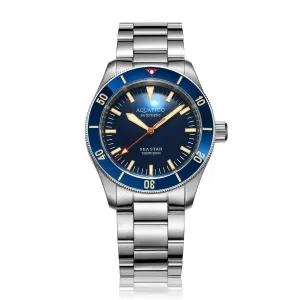 Sea star V2 blue dial ceramic bezel (Swiss SW 200-1) No Date