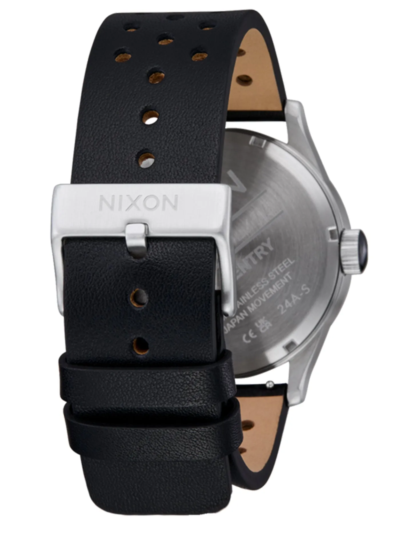Sentry Leather Chrome/Silver Sunray/Black Watch
