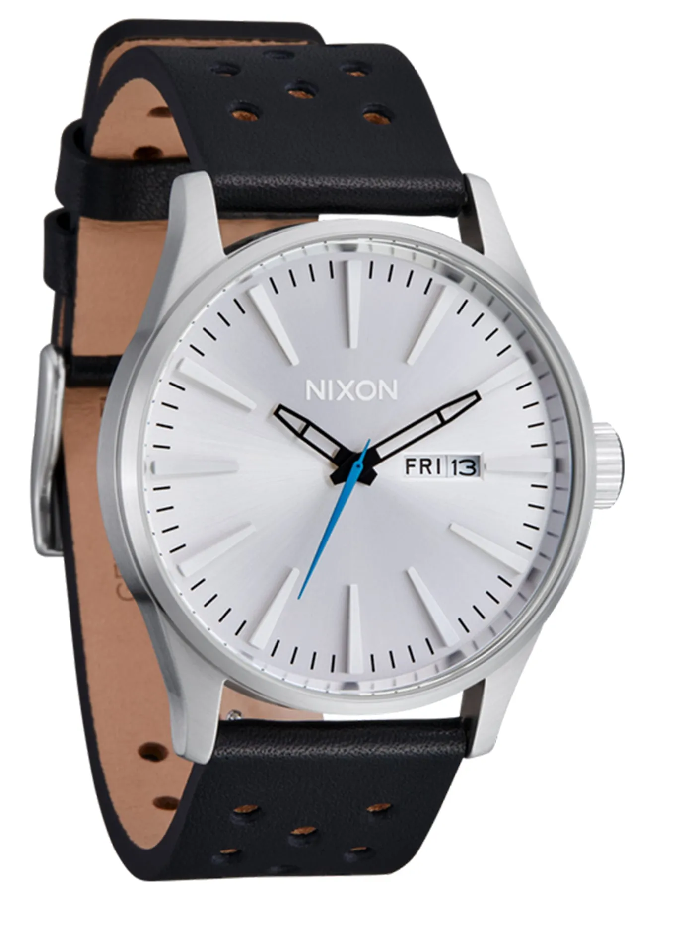 Sentry Leather Chrome/Silver Sunray/Black Watch