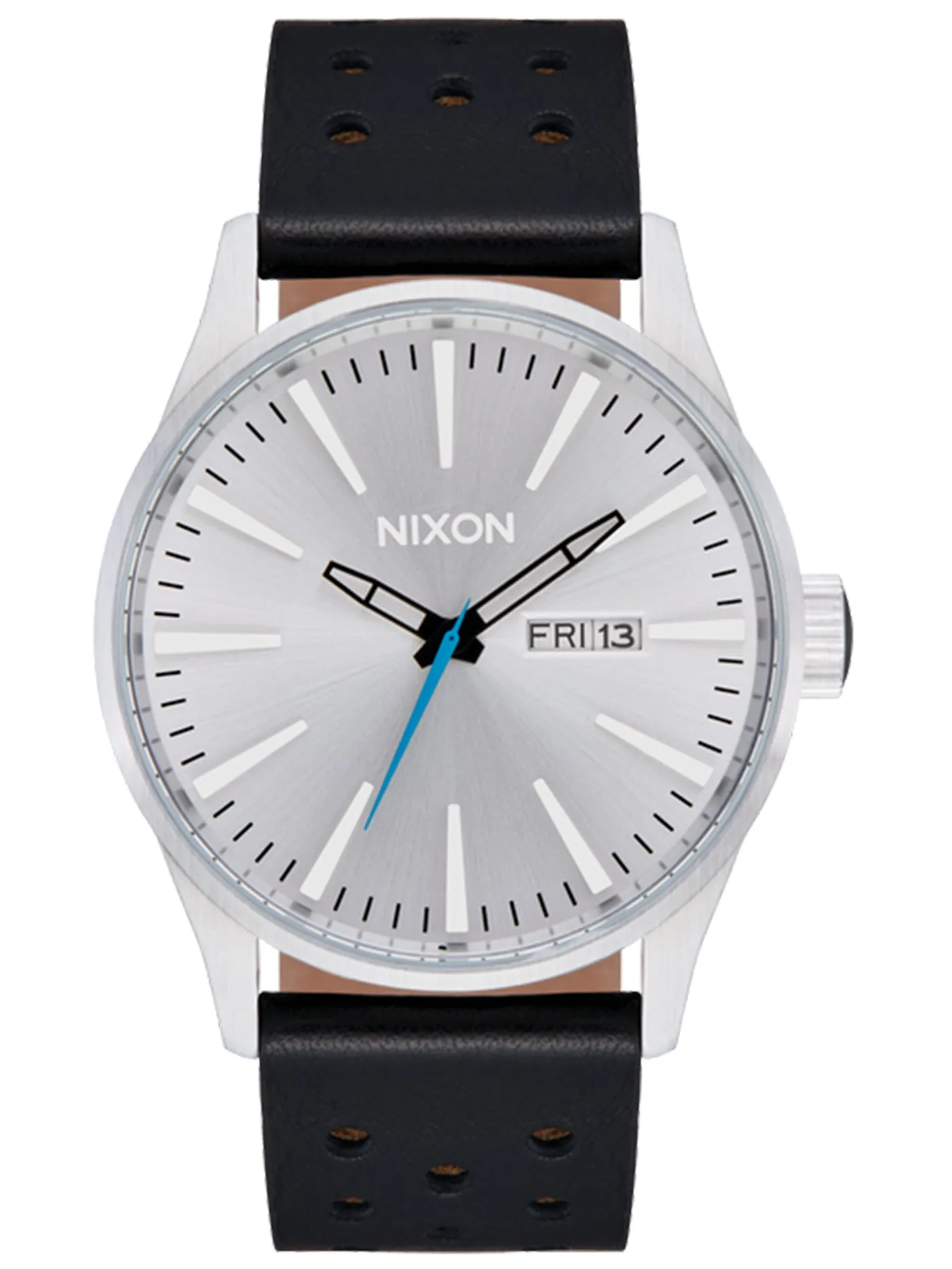 Sentry Leather Chrome/Silver Sunray/Black Watch