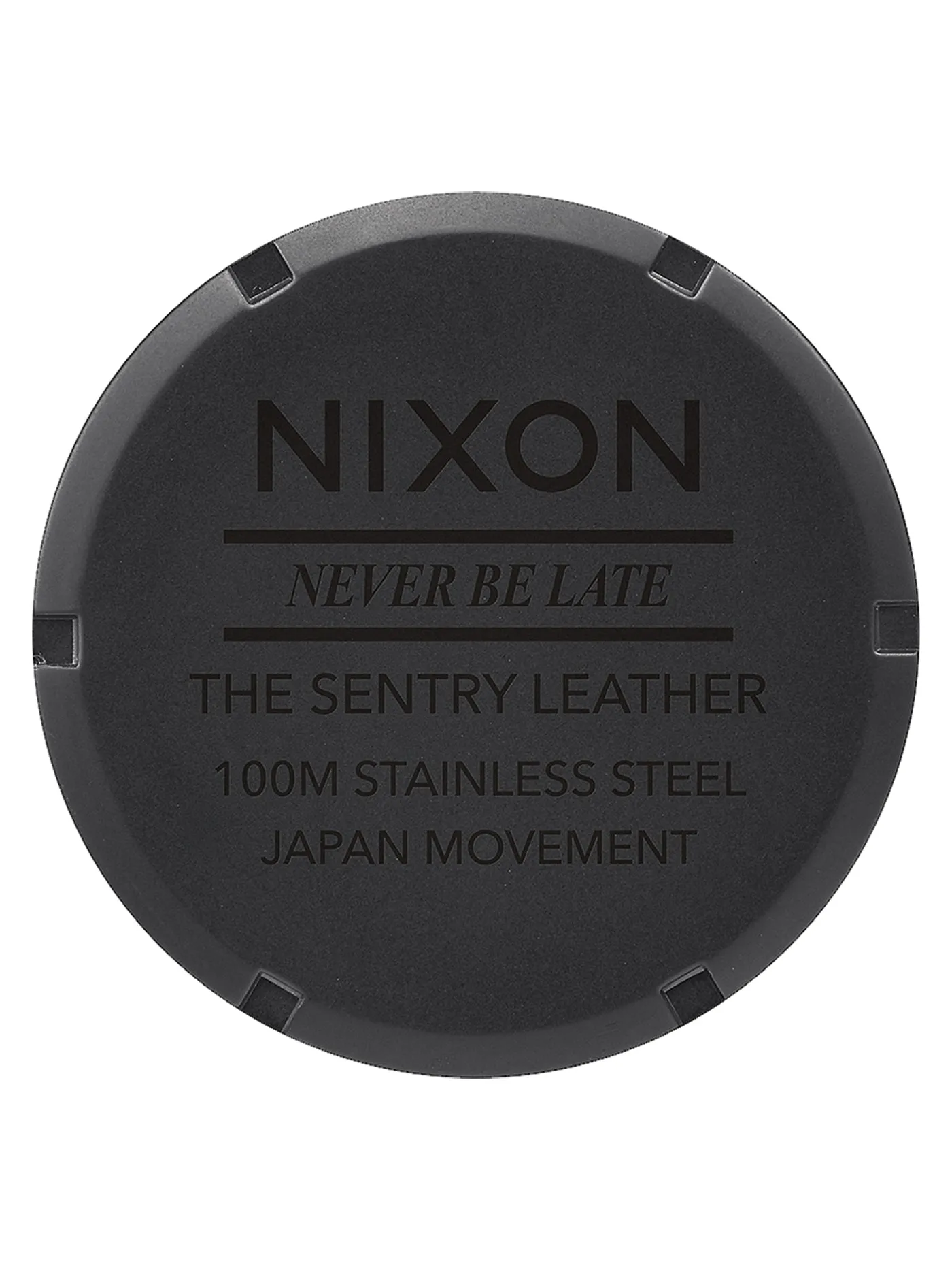 Sentry Leather Matte Black/Gold Watch