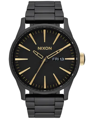 Sentry Stainless Steel Matte Black/Gold Watch