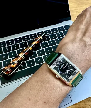 Shell cordovan strap for JLC