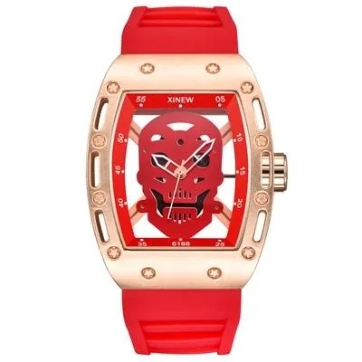 Silver Skeleton Watch