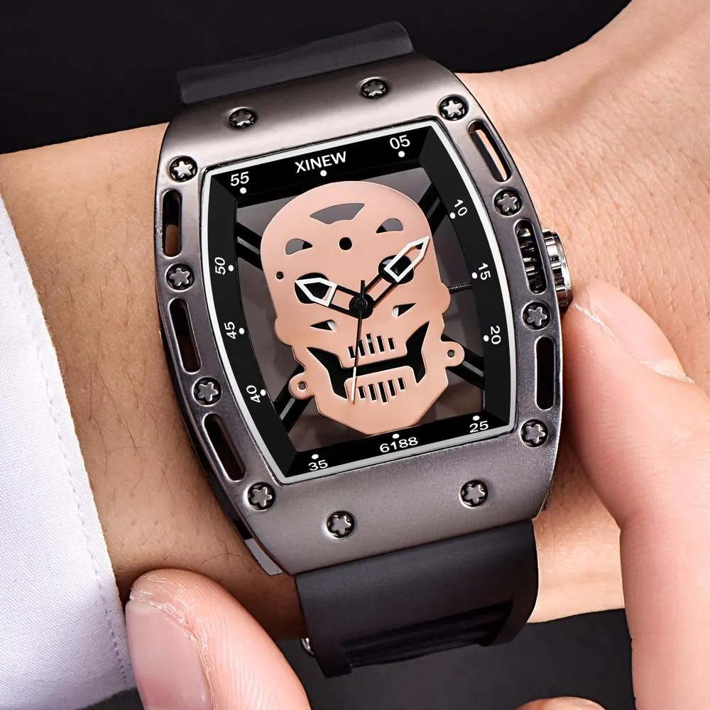Silver Skeleton Watch
