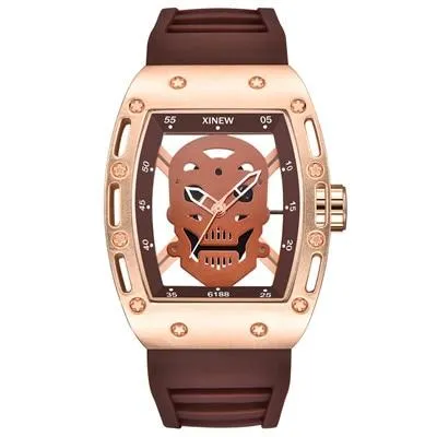 Silver Skeleton Watch