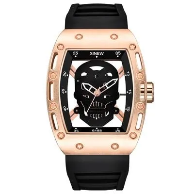 Silver Skeleton Watch