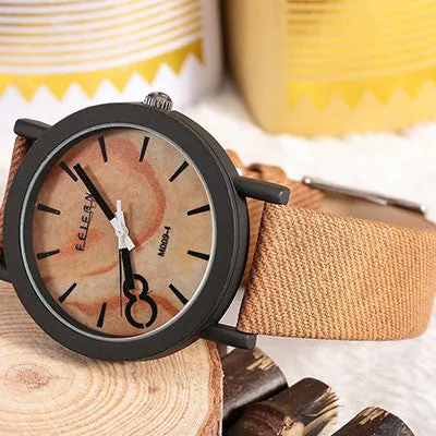Simulation Wooden Watch Quartz Men Watches Casual Wooden Color Leather Strap Watch Wood Male Wristwatch Relogio Masculino