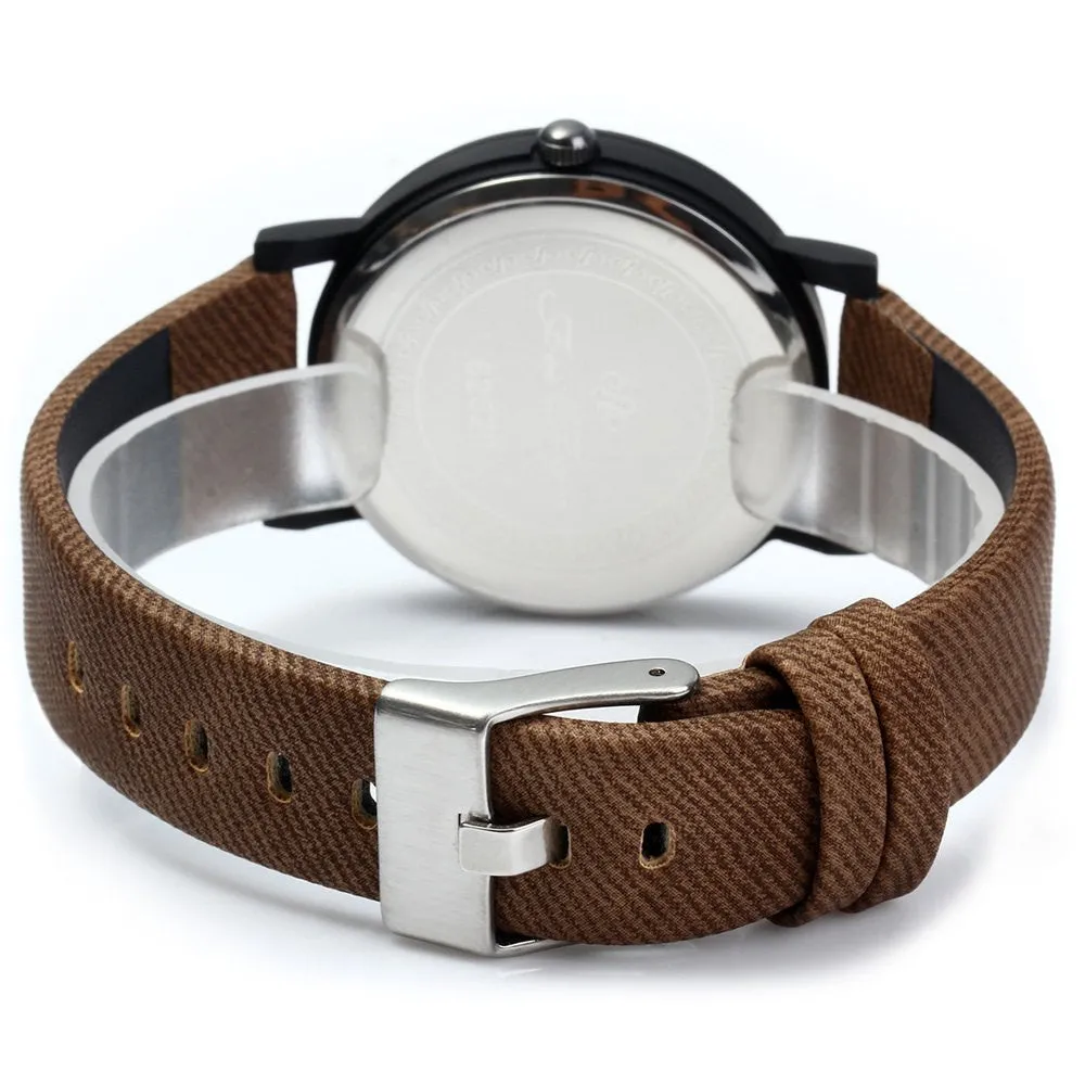 Simulation Wooden Watch Quartz Men Watches Casual Wooden Color Leather Strap Watch Wood Male Wristwatch Relogio Masculino