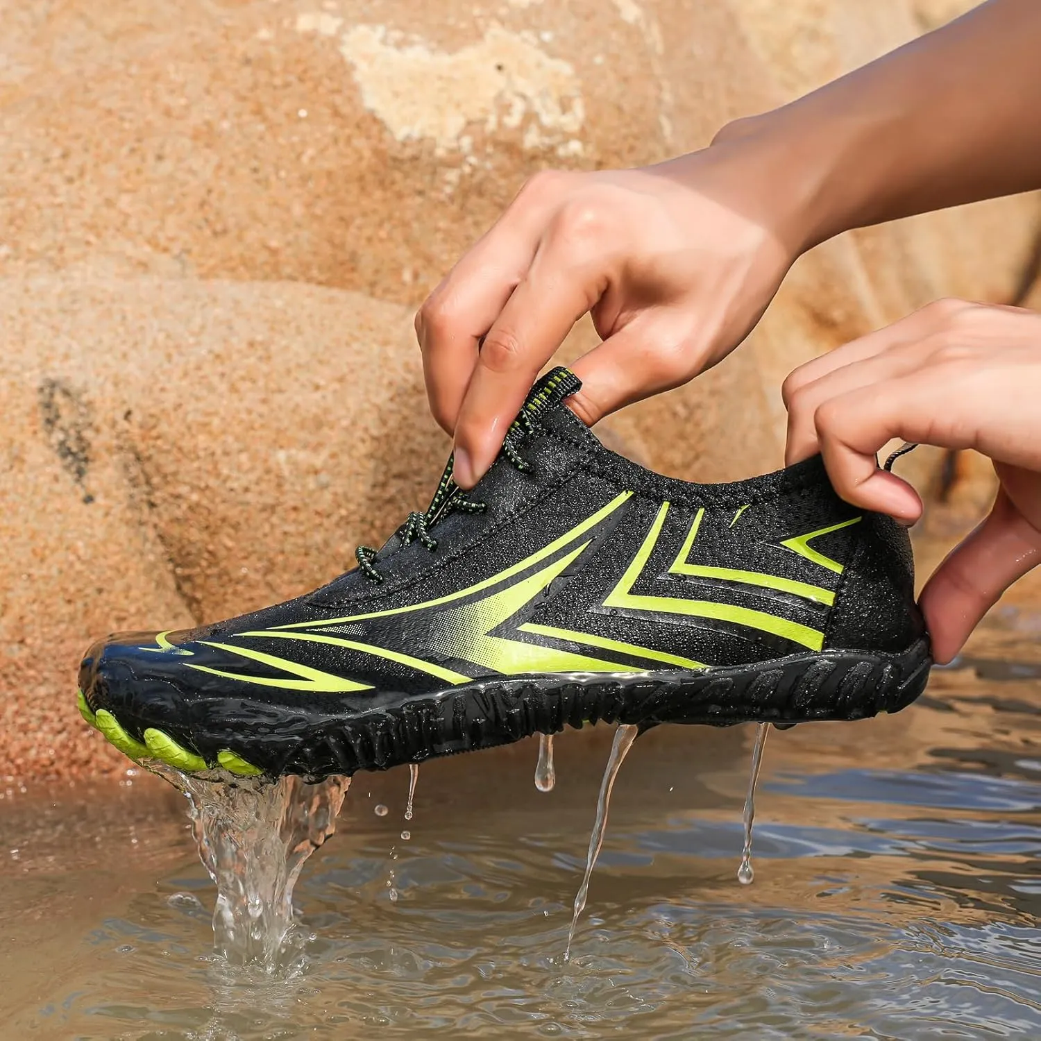 Smoneyful Hike Barefoot Shoes for Women and Men, Waterproof Trail Running Healthy and Non-Slip, Wide Toe Box, Unisex Outdoor Hiking Footwear