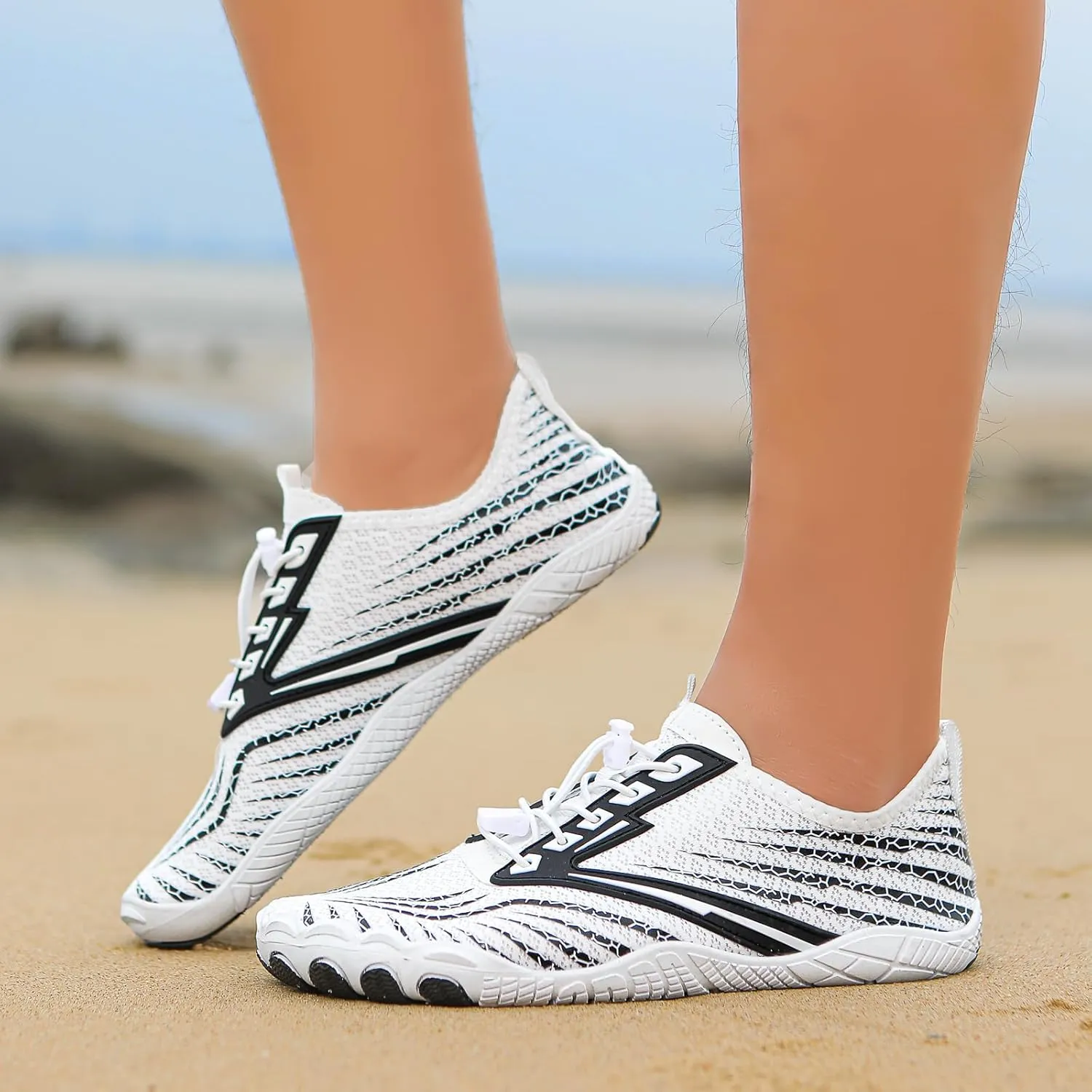 Smoneyful Hike Barefoot Shoes for Women and Men, Waterproof Trail Running Healthy and Non-Slip, Wide Toe Box, Unisex Outdoor Hiking Footwear
