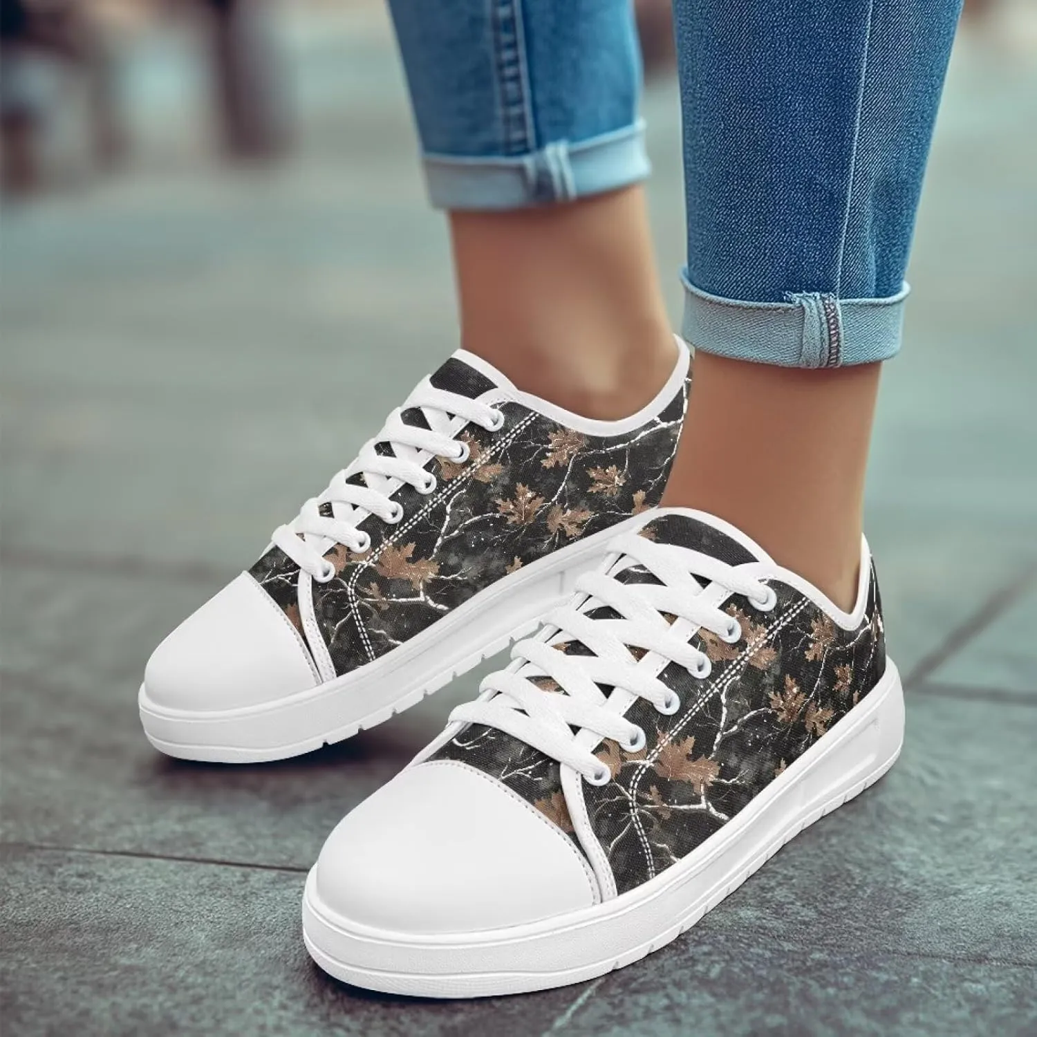 Sneakers for Women Memory Foam Spring Shoes for Women Footwear Slip-On Canvas Shoes Non Slip Fashion 5.5-13.5
