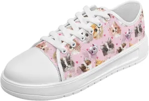 Sneakers for Women Shoes Footwear Memory Foam Insole Lightweight and Non-Slip Sole Lace Up Fashion Sneaker