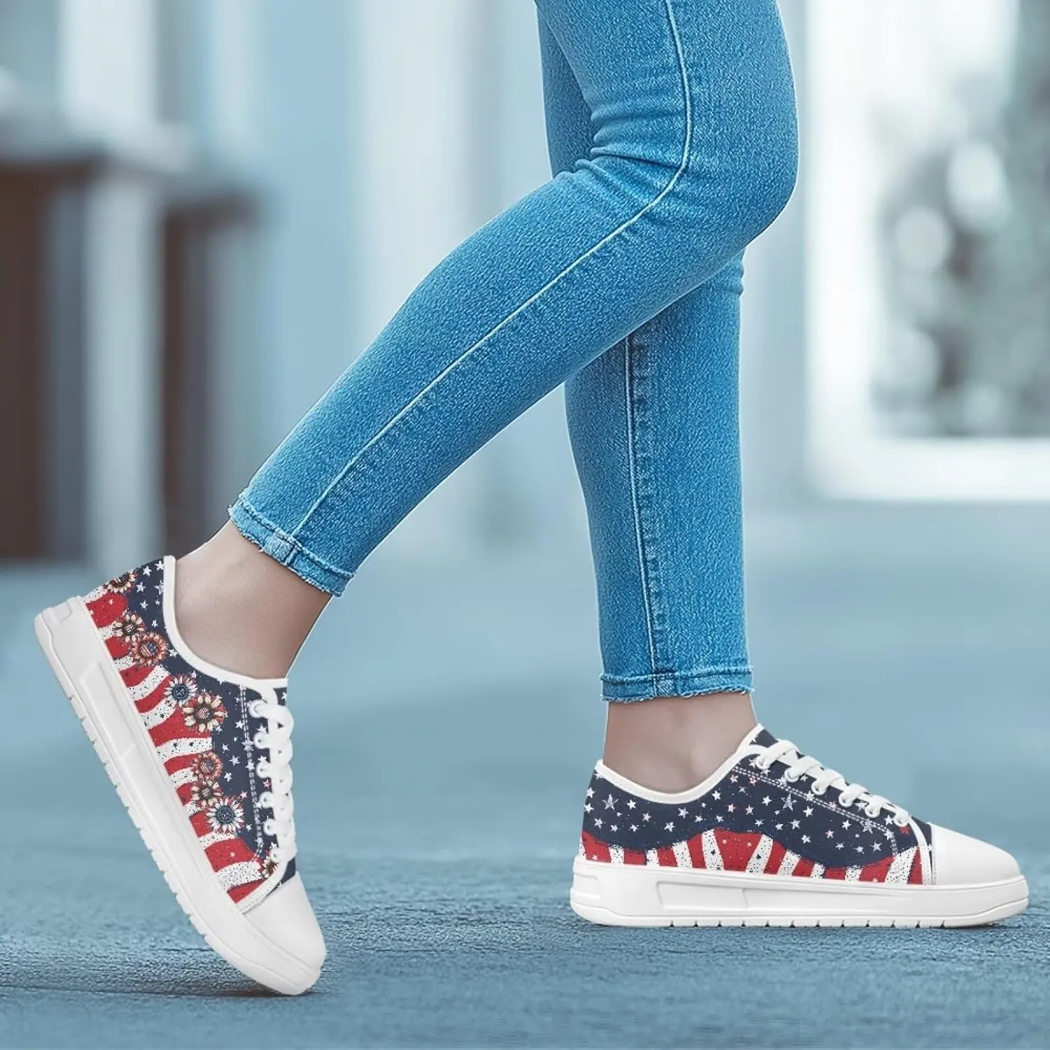 Sneakers for Women Shoes Footwear Memory Foam Insole Lightweight and Non-Slip Sole Lace Up Fashion Sneaker