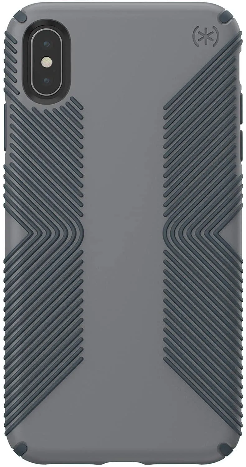 Speck Products Presidio Grip iPhone Xs Max Case, Graphite Grey/Charcoal Grey