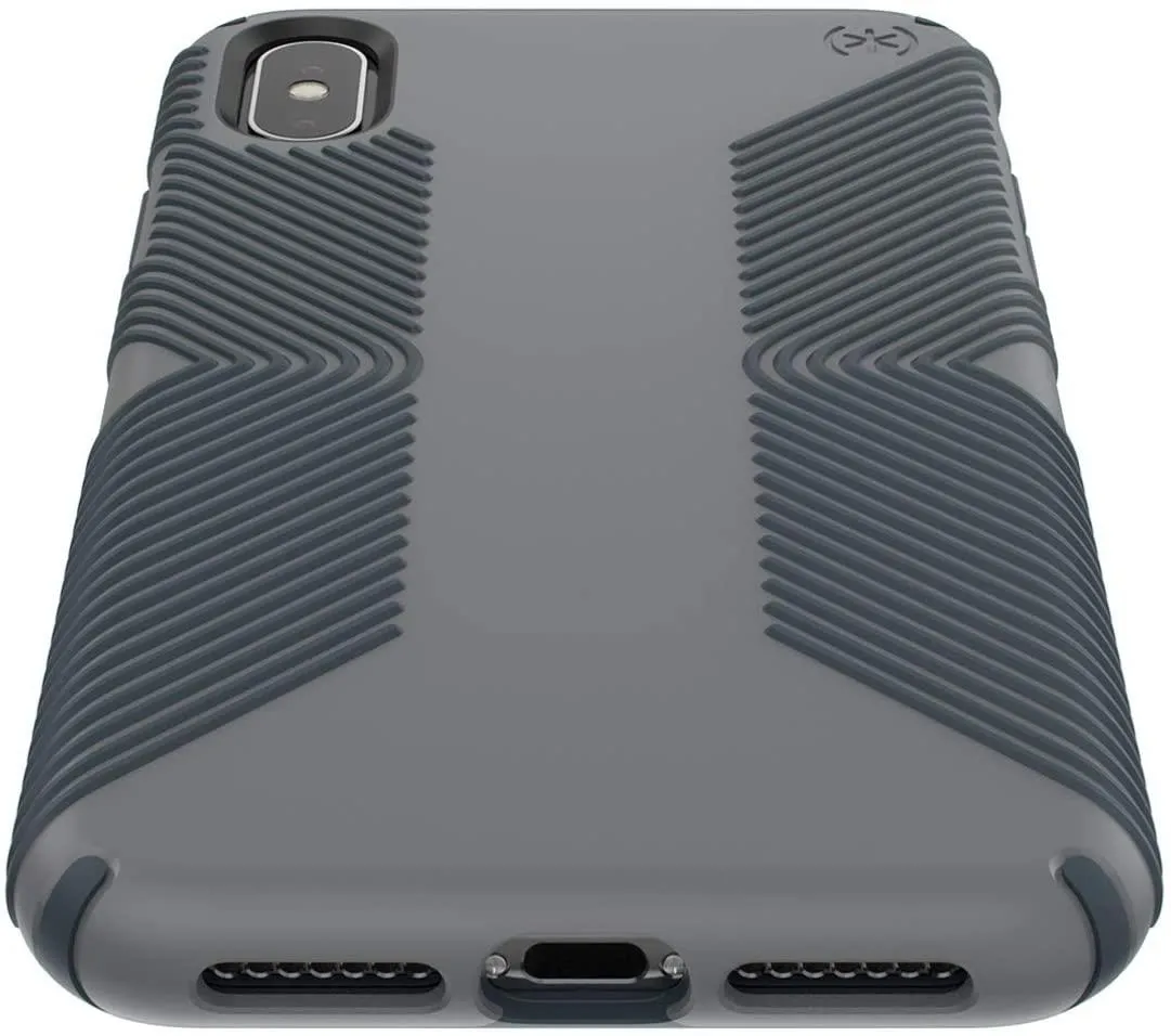 Speck Products Presidio Grip iPhone Xs Max Case, Graphite Grey/Charcoal Grey