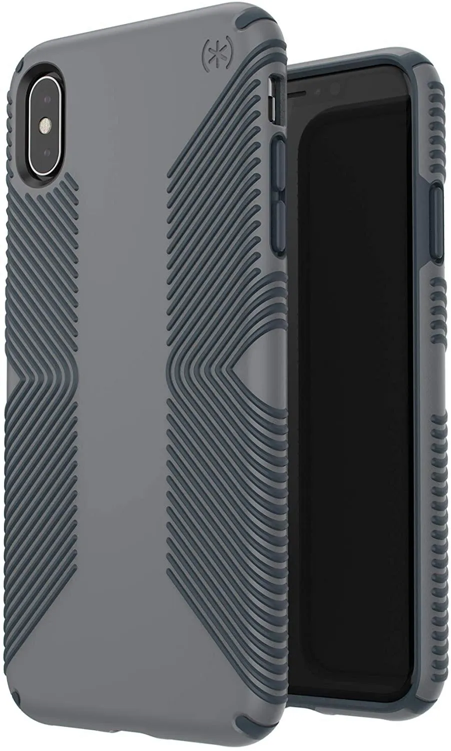 Speck Products Presidio Grip iPhone Xs Max Case, Graphite Grey/Charcoal Grey