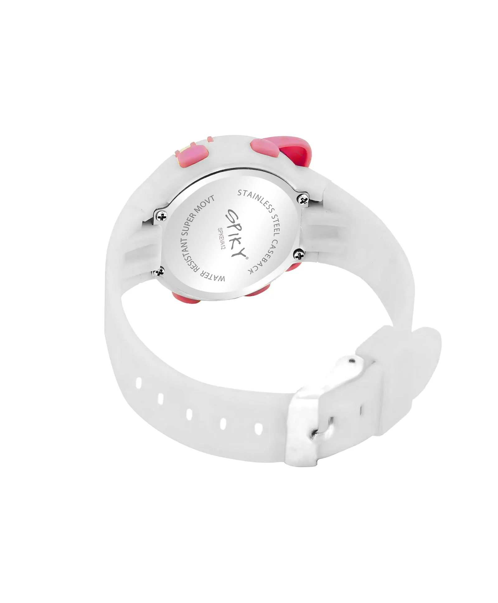 Spiky Round Cat Shaped Sports Digital Watch - Pink