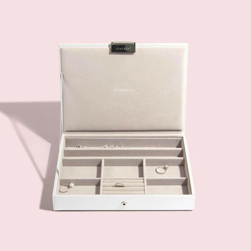 Stackers Classic Jewellery Tray Set White