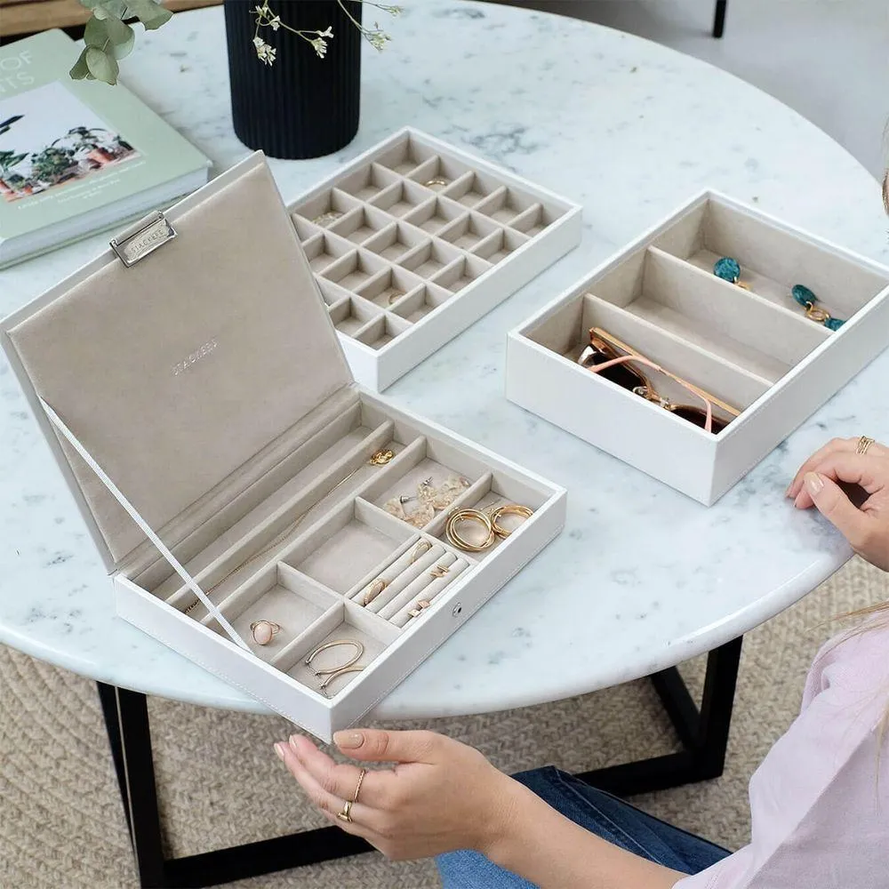 Stackers Classic Jewellery Tray Set White