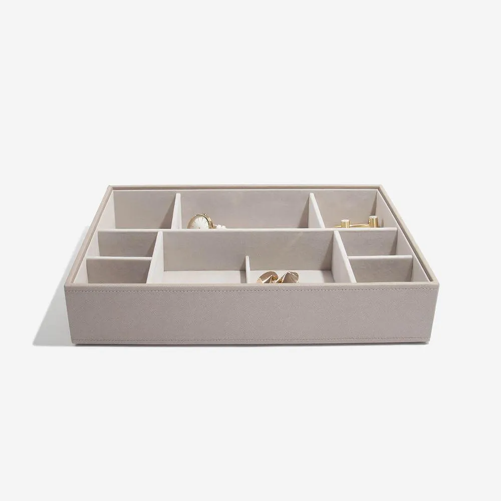 Stackers Supersize 11 Compartment Deep Jewellery Tray Taupe